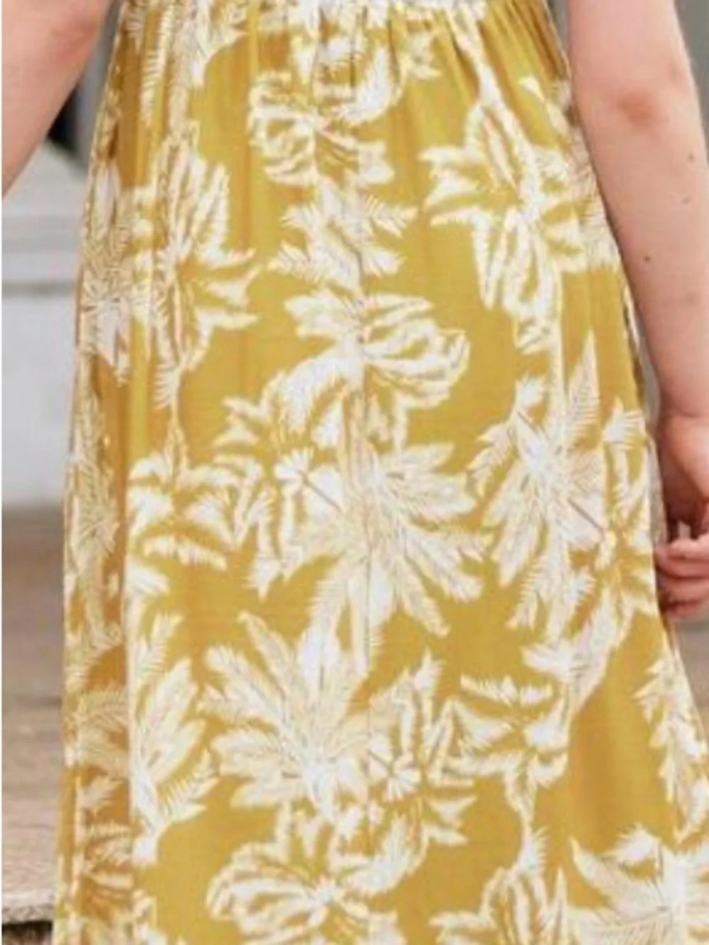 EUC Shein Girls Size 14 & Womens XS Tropical Print Maxi Dress Summer Beach Vacay